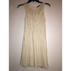 cream lace dress